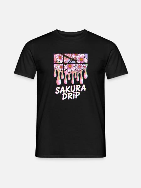 Sakura Pop Culture Japanese Aesthetic - Men's T-Shirt - black