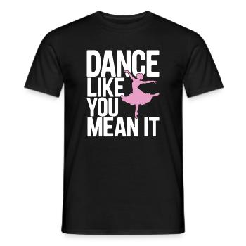 Dansez comme vous le pensez Typographie Design - T-shirt homme - noir - Devant - AI Model Male 178 light (178cm)