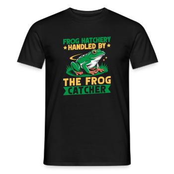 Frog Catcher Frog Hatchery Handled By Frog - Männer T-Shirt - Schwarz - Vorne - AI Model Male 178 light (178cm)