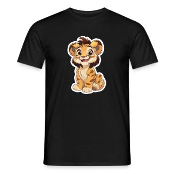 Lion - T-shirt homme - noir - Devant - AI Model Male 178 light (178cm)