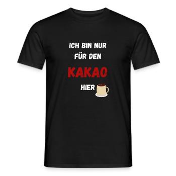 Je ne suis là que pour le cacao. Marché de Noël - T-shirt homme - noir - Devant - AI Model Male 178 light (178cm)