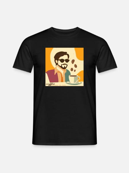 Café vintage / rétro Affiche - T-shirt homme - noir