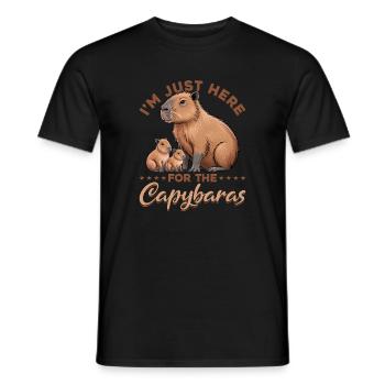 Funny aesthetic Kawaii Capybara - Männer T-Shirt - Schwarz - Vorne - AI Model Male 178 light (178cm)