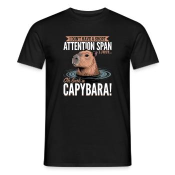 Funny aesthetic Kawaii Capybara - Männer T-Shirt - Schwarz - Vorne - AI Model Male 178 light (178cm)