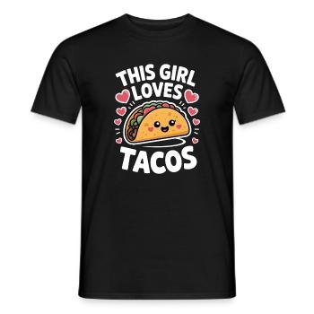 Taco Saying Mexican Food Joke Taco Gift - Men's T-Shirt - black - Front - AI Model Male 178 light (178cm)