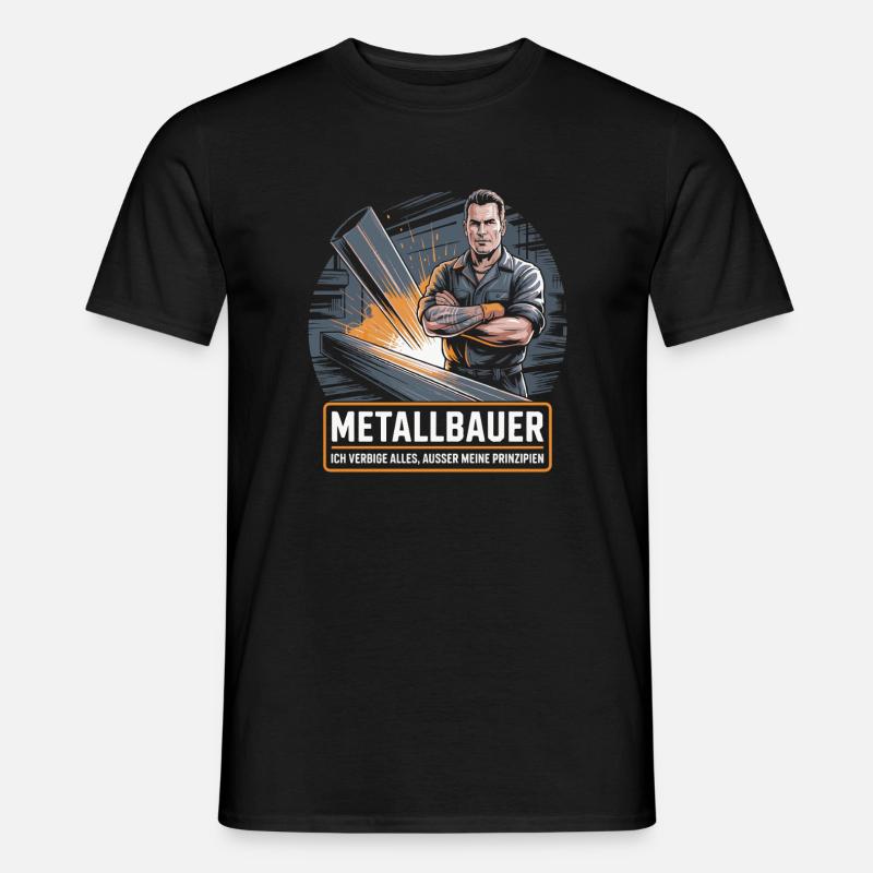 Metallbauer Beruf Metallbau Geschenk - Männer T-Shirt - Schwarz