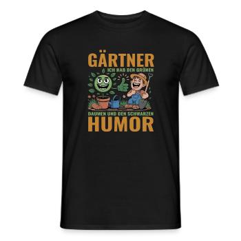 Gardener Killer Nature Landscaper Gift - Men's T-Shirt - black - Front - AI Model Male 178 light (178cm)