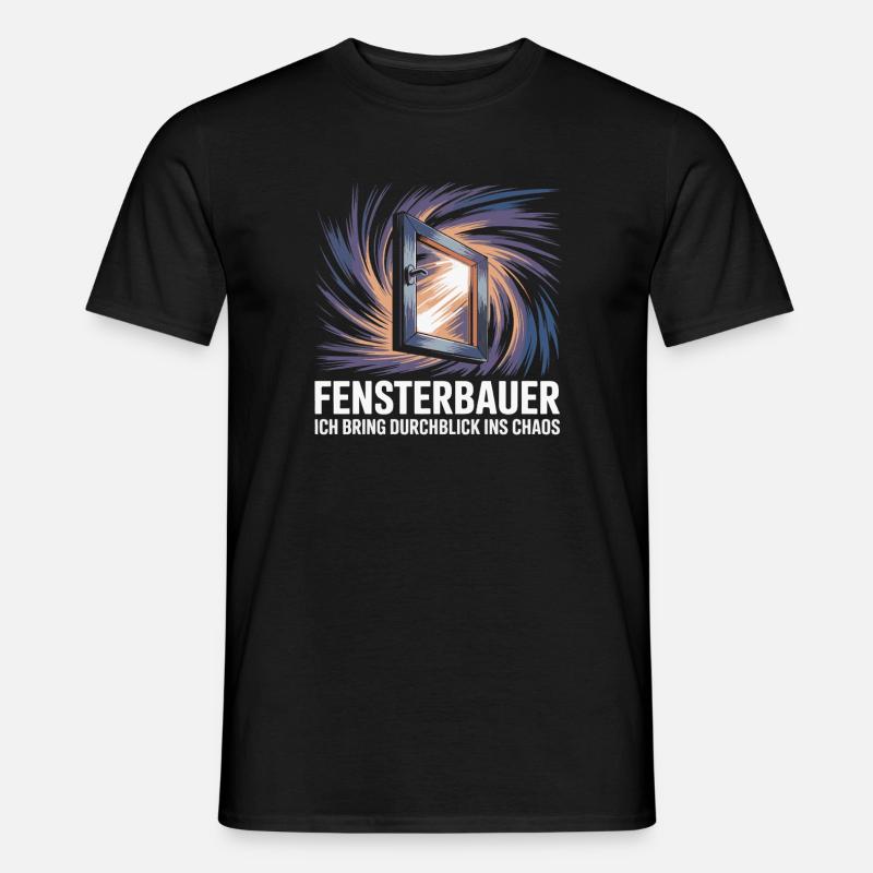 Fensterbauer - Männer T-Shirt - Schwarz