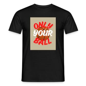 Unique basketball design for fans - Men's T-Shirt - black - Front - AI Model Male 178 light (178cm)
