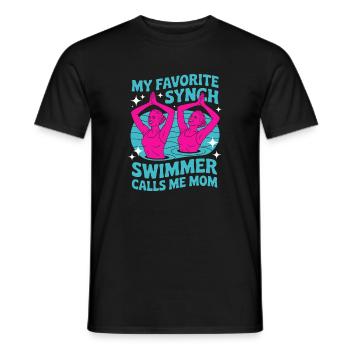 Synchronschwimmen Kunstschwimmen Wassersport - Männer T-Shirt - Schwarz - Vorne - AI Model Male 178 light (178cm)