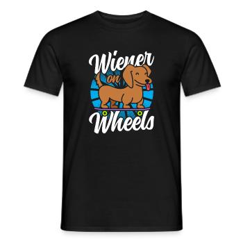 Skateboard Skater Skateboarder Dachshund - Männer T-Shirt - Schwarz - Vorne - AI Model Male 178 light (178cm)