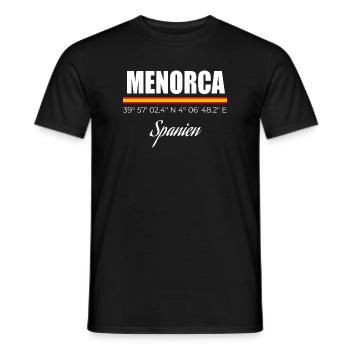 Menorca - Männer T-Shirt - Schwarz - Vorne - AI Model Male 178 light (178cm)