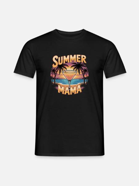 Summer Mom Beach Cocktail Sunset - Men's T-Shirt - black