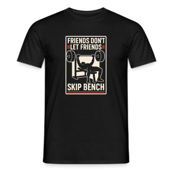 Développé couché Mememe Discover Me Bro Gym - T-shirt homme - noir - Devant - AI Model Male 178 light (178cm)