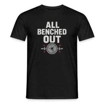 Développé couché Mememe Discover Me Bro Gym - T-shirt homme - noir - Devant - AI Model Male 178 light (178cm)