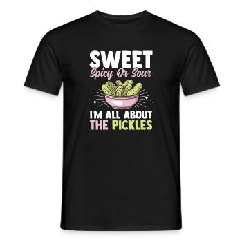 Aigre-doux épicé concombre Cadeau de Thanksgiving - T-shirt homme - noir - Devant - AI Model Male 178 light (178cm)