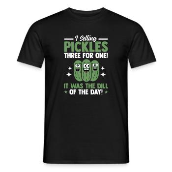 Vendeur de concombre, cornichons, aneth, cadeau de concombre - T-shirt homme - noir - Devant - AI Model Male 178 light (178cm)
