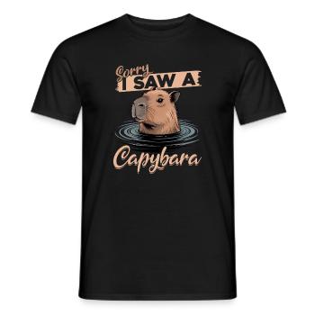 Funny aesthetic Kawaii Capybara - Männer T-Shirt - Schwarz - Vorne - AI Model Male 178 light (178cm)