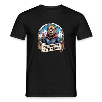 Soirée d’équipe Vacances de ski Ski & Snowboarder Après-ski - T-shirt homme - noir - Devant - AI Model Male 178 light (178cm)