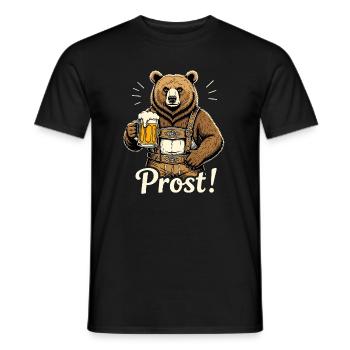Lederhosen Volksfest Bayern Bier juicht Bier Tent toe - Heren T-shirt - zwart - Voor - AI Model Male 178 light (178cm)