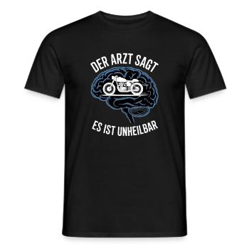 Moto Disant Moto Drôle Motard - T-shirt homme - noir - Devant - AI Model Male 178 light (178cm)