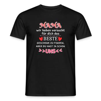 Maman Humour Famille Amour Dire Maman - T-shirt homme - noir - Devant - AI Model Male 178 light (178cm)