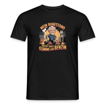 Go Kart Rubber Pensioner Kart Driving Go-Kart - Men's T-Shirt - black - Front - AI Model Male 178 light (178cm)