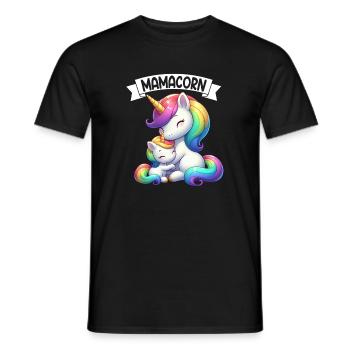 Mama Einhorn Mamacorn Mutter Tochter Dadacorn - Männer T-Shirt - Schwarz - Vorne - AI Model Male 178 light (178cm)