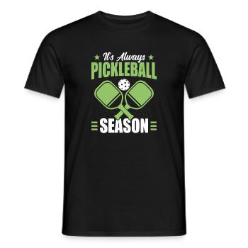 Tournoi de Pickleball Saison Paddleball - T-shirt homme - noir - Devant - AI Model Male 178 light (178cm)