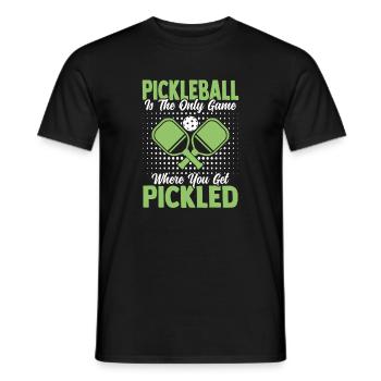 Pickleball Paddleball Outdoor Sport Tennis - Männer T-Shirt - Schwarz - Vorne - AI Model Male 178 light (178cm)