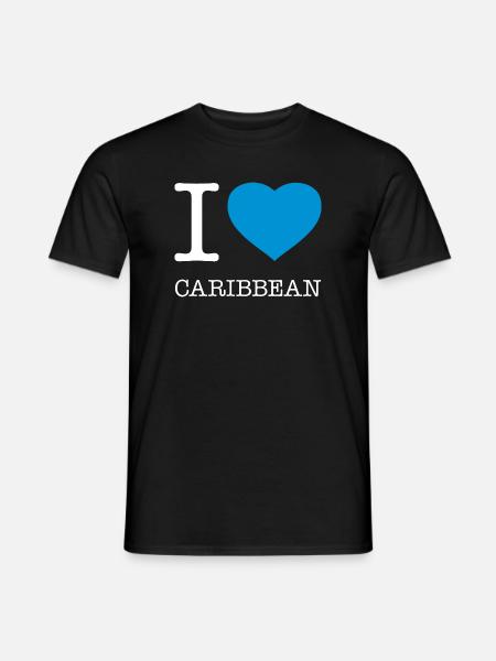 I love Caribbean Karibik - Men's T-Shirt - black