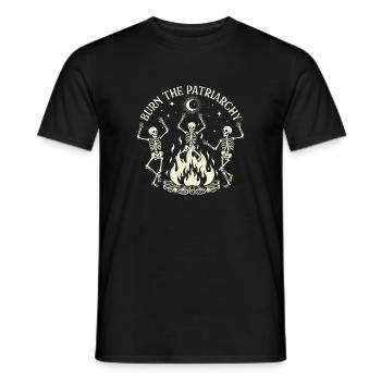Burn The Patriarchy Gruselige Halloween-Feministin - Männer T-Shirt - Schwarz - Vorne - AI Model Male 178 light (178cm)