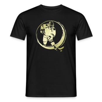 Hockey Spieler Silhouette - Männer T-Shirt - Schwarz - Vorne - AI Model Male 178 light (178cm)