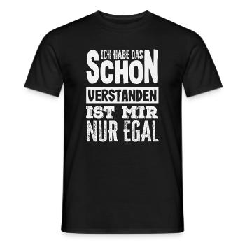 J’ai compris – je m’en fiche, sarcasme - T-shirt homme - noir - Devant - AI Model Male 178 light (178cm)