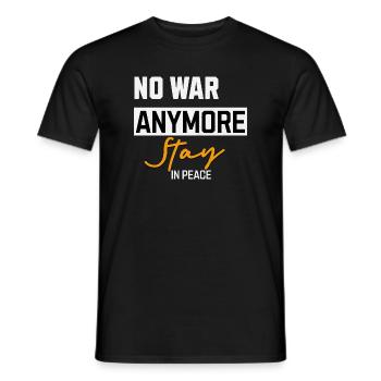 Nein zum Krieg Bleib im Frieden - Männer T-Shirt - Schwarz - Vorne - AI Model Male 178 light (178cm)