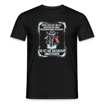 Dry Shaver Gift - Men's T-Shirt - black - Front - AI Model Male 178 light (178cm)