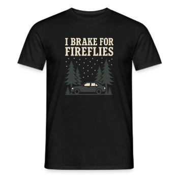 Firefly Summer Night Glow Bug Nostalgic - Men's T-Shirt - black - Front - AI Model Male 178 light (178cm)