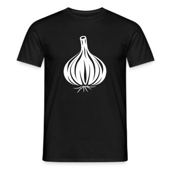 Ail silhouette noir et blanc - T-shirt homme - noir - Devant - AI Model Male 178 light (178cm)