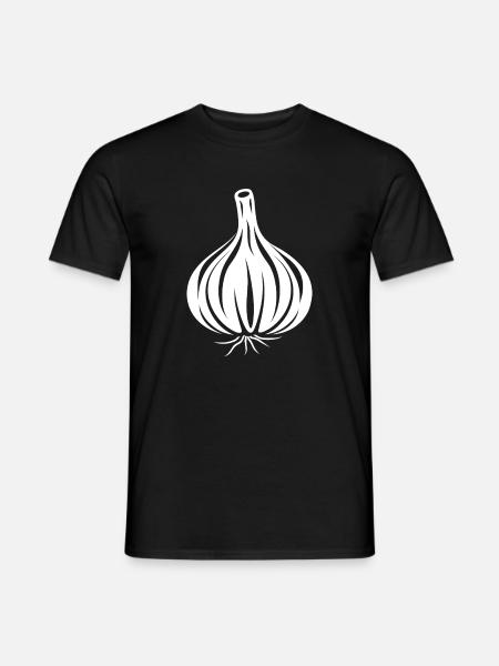 Garlic silhouette black and white - Men's T-Shirt - black