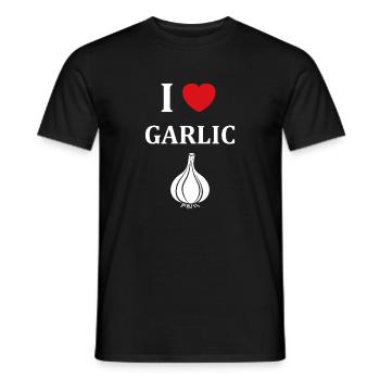 J'aime l'ail I Love Garlic - Men's T-Shirt - black - Front - AI Model Male 178 light (178cm)