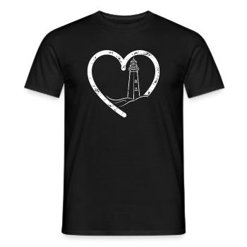 Phare au bord de la mer - T-shirt homme - noir - Devant - AI Model Male 178 light (178cm)