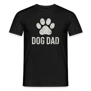 Empreinte Patte Chien Papa - T-shirt homme - noir - Devant - AI Model Male 178 light (178cm)