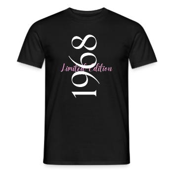 Limited Edition 1968 Anniversary 1968 Born in 1968 - Men's T-Shirt - black - Front - AI Model Male 178 light (178cm)