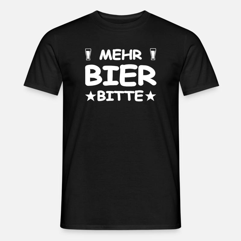 Bier - Männer T-Shirt - Schwarz
