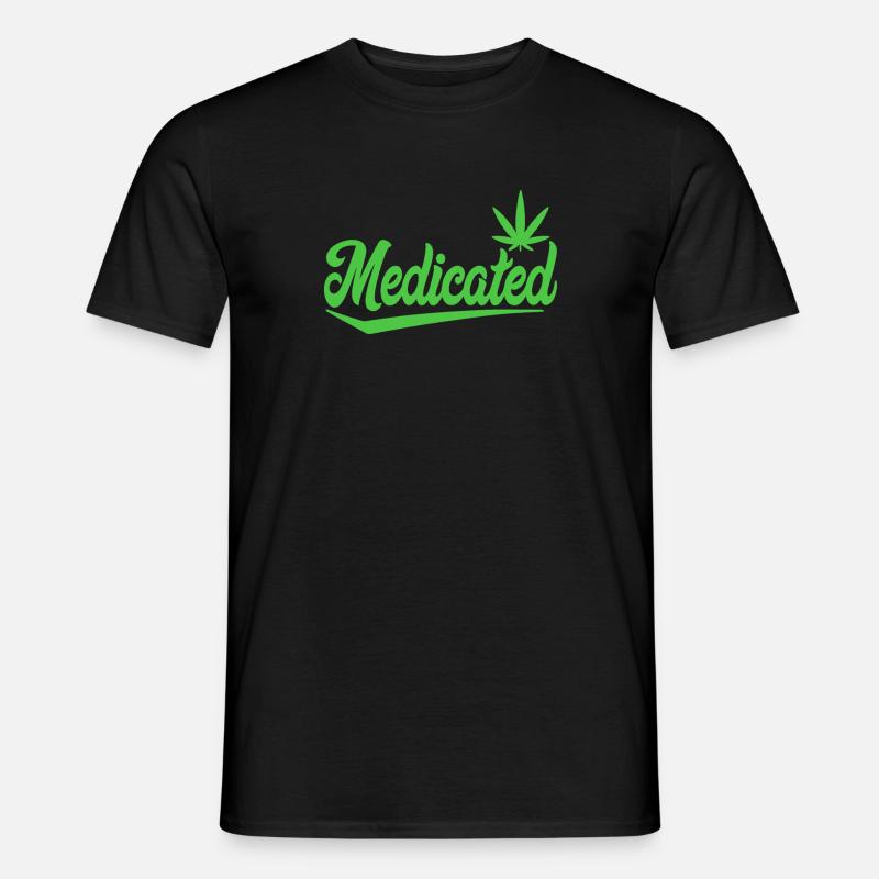 Medizinisches Skript mit Blatt | 420 Chill-Vibes - Männer T-Shirt - Schwarz