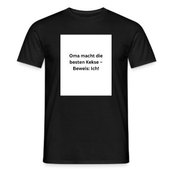 Grandma bakes the best cookies – proof me - Men's T-Shirt - black - Front - AI Model Male 178 light (178cm)