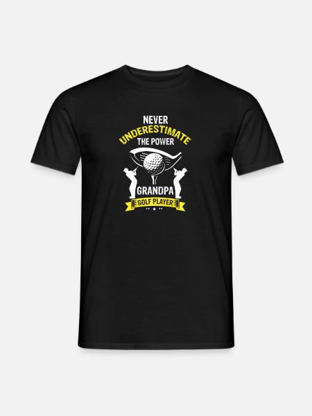 Never Underestimate Dad On The Golf Course - Men's T-Shirt - black