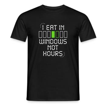 Intermittierender Fastenhumor 16 8 Fenster 20 4 - Männer T-Shirt - Schwarz - Vorne - AI Model Male 178 light (178cm)