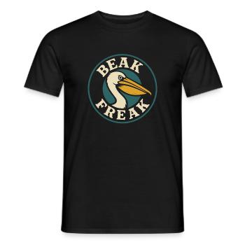 Funny Pelican Meme Big - Men's T-Shirt - black - Front - AI Model Male 178 light (178cm)