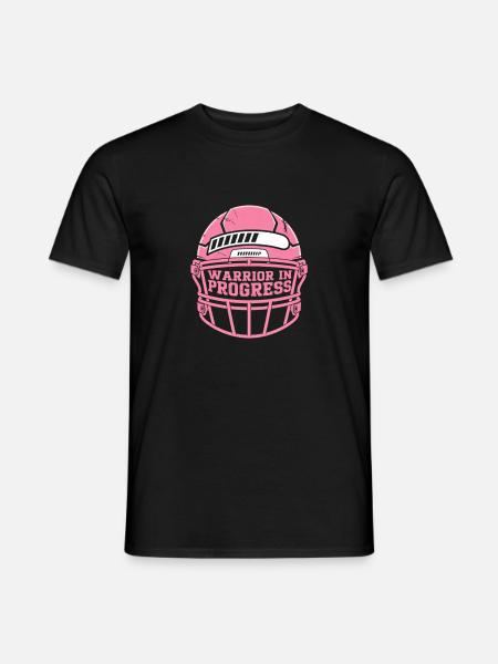 Brustkrebs Bewusstsein Warrior In Progress - Männer T-Shirt - Schwarz